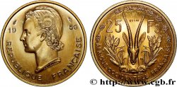 AFRICA FRANCESA DEL OESTE Essai de 25 Francs Marianne / antilope 1956 Paris