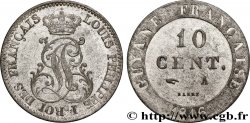 GUYANA FRANCESA 10 Cent. (imes) Louis-Philippe 1846 Paris