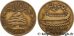 III REPUBLIC - LEBANON 5 Piastres État du Grand Liban 1925 Paris