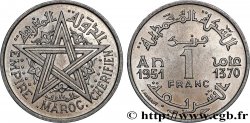 MOROCCO - FRENCH PROTECTORATE 1 Franc Empire Chérifien - Maroc AH1370 1951 Paris