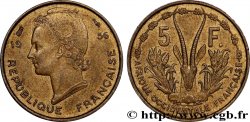 FRENCH WEST AFRICA 5 Francs 1956 Paris