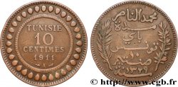 TUNISIA - FRENCH PROTECTORATE 10 Centimes AH1329 1911 Paris