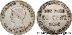 REUNION - Third Republic Bon pour 50 Centimes 1896 sans atelier