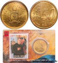 VATICAN Coin-Card (n°30) 50 Cent ARMOIRIES DU PAPE FRANÇOIS (+ timbre)
 2019 Rome
