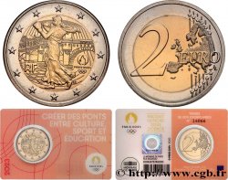 FRANCE Coin-Card 2 Euro JO PARIS 2024 - blister ROUGE 2023 Pessac - Monnaie de Paris
