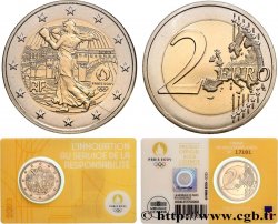 FRANKREICH Coin-Card 2 Euro JO PARIS 2024 - blister JAUNE 2023 Pessac - Monnaie de Paris