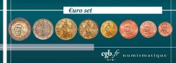 FRANCIA LOT DE 8 PIÈCES EURO (1 Cent - 2 Euro Abbé Pierre) n.d. Paris Paris