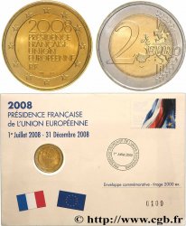FRANCE Timber + Enveloppe 2 Euro PRÉSIDENCE FRANÇAISE DE L’UNION EUROPÉENNE  2008 Pessac