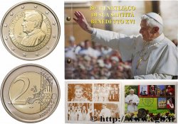 VATICAN Enveloppe philatélique 2 Euro 80ème ANNIVERSAIRE DE BENOÎT XVI 2007 Rome