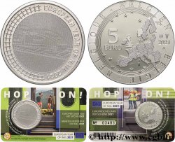 BELGIEN Coin-card 5 Euro ANNÉE EUROPÉENNE DU RAIL 2021 