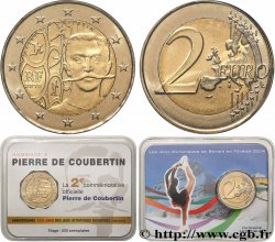 FRANKREICH Coin-Card 2 Euro PIERRE DE COUBERTIN - JO DE SOTCHI 2013 Pessac