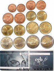 LUXEMBOURG LOT DE 8 PIÈCES EURO (1 Cent - 2 Euro Grand-Duc Héritier Guillaume) n.d. Utrecht