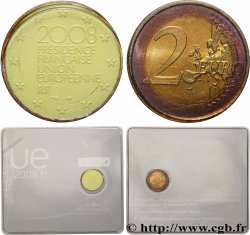 FRANCE Coin-Card 2 Euro PRÉSIDENCE FRANÇAISE DE L’UNION EUROPÉENNE - édition colorisé par Philippe Starck 2008 SPL