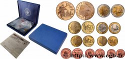 SUÈDE Coffret 9 médailles, Essai Euros fantaisies 2003 