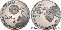 PORTUGAL Belle Épreuve 2,50 Euro 70 ANS DE PAIX EN EUROPE 2015 Lisbonne