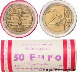 AUTRICHE Rouleau 25 x 2 Euro 50 ANS DU TRAITÉ D’ÉTAT  2005 Vienne 