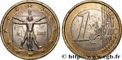 ITALIE 1 Euro LÉONARD DE VINCI, frappe monnaie 2002 Rome