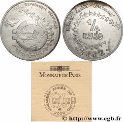 FRANCE Belle Épreuve 1/4 Euro L&nbsp;EURO DES ENFANTS, par les élèves de l&nbsp;école Jean Jaurès à Bort les Orgues (Corrèze) 2002 