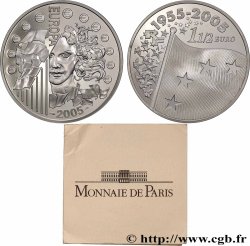 FRANCE Belle Épreuve 1 Euro 1/2 L&nbsp;EUROPA - CINQUANTENAIRE DU DRAPEAU EUROPÉEN 2005 