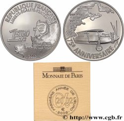 FRANCE Belle Épreuve 1 Euro 1/2 75e ANNIVERSAIRE DU 1er VOL AU DESSUS DE L’ATLANTIQUE EN SOLITAIRE 2002 