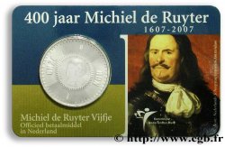 PAYS-BAS Blister 5 Euro 400e ANNIVERSAIRE DE LA NAISSANCE DE MICHEL DE RUYTER tranche A 2007 SPL