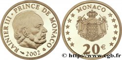 MONACO Belle Épreuve 20 Euro RAINIER III - PRINCE DE MONACO 2002 