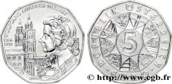 AUTRICHE 5 Euro 250ème ANNIVERSAIRE DE LA NAISSANCE DE WOLFGANG AMADEUS MOZART 2006 SPL64