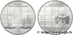 GERMANY 10 Euro CINQUANTENAIRE DE LA BANQUE FÉDÉRALE ALLEMANDE 2007 Hambourg J