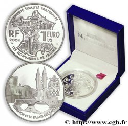 FRANCE Belle Épreuve 1 Euro 1/2 AVIGNON ET LE PALAIS DES PAPES  2004 BE