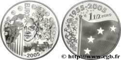 FRANCE Belle Épreuve 1 Euro 1/2 L EUROPA - CINQUANTENAIRE DU DRAPEAU EUROPÉEN 2005 BE
