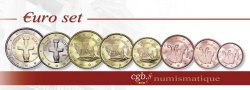 CHYPRE LOT DE 8 PIÈCES EURO (1 Cent - 2 Euro Idole de Pomos) 2009 SPL63