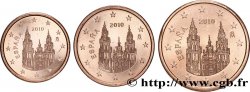 SPAGNA LOT 1 Cent, 2 Cent, 5 Cent COMPOSTELLE 2010 MS63