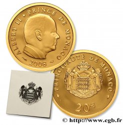 MONACO Belle Épreuve 20 Euro ALBERT II - PRINCE DE MONACO 2008 