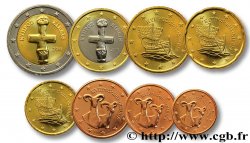 CHIPRE LOT DE 8 PIÈCES EURO (1 Cent - 2 Euro Idole de Pomos) 2011  