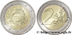 AUTRICHE 2 Euro 10 ANS DES PIÈCES ET BILLETS EN EUROS  2012 Vienne 
