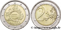 BELGIEN 2 Euro 10 ANS DES PIÈCES ET BILLETS EN EUROS  2012 Bruxelles