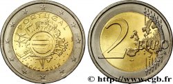 PORTOGALLO 2 Euro 10 ANS DES PIÈCES ET BILLETS EN EUROS  2012 Lisbonne