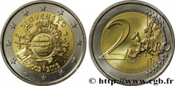 SLOVAKIA 2 Euro 10 ANS DES PIÈCES ET BILLETS EN EUROS tranche B   2012 MS