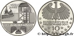 ALLEMAGNE 10 Euro CENTENAIRE DU TUNNEL SOUS L’ELBE  À HAMBOURG tranche B 2011 SPL64