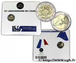 FRANKREICH Coin-Card 2 Euro 10 ANS DES PIÈCES ET BILLETS EN EUROS 2012 Pessac