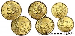 BELGIEN LOT 10 Cent, 20 Cent, 50 Cent ALBERT II 2012 Bruxelles