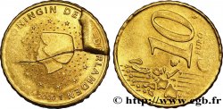 PAYS-BAS 10 Cent BEATRIX, coin cassé et désaxée à 45° 2000 Utrecht 