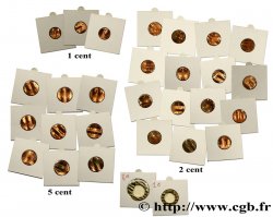 BANQUE CENTRALE EUROPEENNE Lot de 27 pièces difformées (1,2 et 5 Cent Euro) + 2 couronnes difformées (1 et 2 Euro) n.d. 