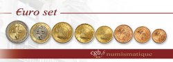 CHYPRE LOT DE 8 PIÈCES EURO (1 Cent - 2 Euro Idole de Pomos) 2012 