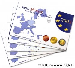 ALLEMAGNE Lot 5 ateliers COFFRETS Euro BELLE ÉPREUVE (A, D, F, G, J) 2003 