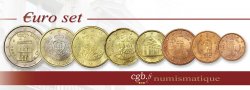 SAN MARINO LOT DE 8 PIÈCES EURO (1 Cent - 2 Euro Domus Magna) 2002 Rome