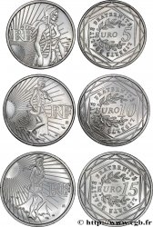 FRANKREICH Lot 5, 10, 15 Euro LA SEMEUSE 2008 et 2009 nd Pessac