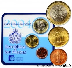 RÉPUBLIQUE DE SAINT- MARIN MINI-SÉRIE Euro BRILLANT UNIVERSEL 1 Cent, 10 Cent et 1 Euro  2004 Rome