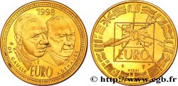 FRANKREICH “Essai” 10 Euro De Gaulle / Adenauer en bronze florentin 1998 
