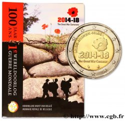 BELGIEN Blister 2 Euro 100 ANS DE LA PREMIÈRE GUERRE MONDIALE 2014